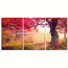 Arte da lona da floresta do outono para a decoração Home / pintura da lona da árvore de bordo / arte da parede da lona da paisagem natural de Dropship